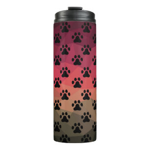 Termo Pata de perro, huella animal, pie de gato