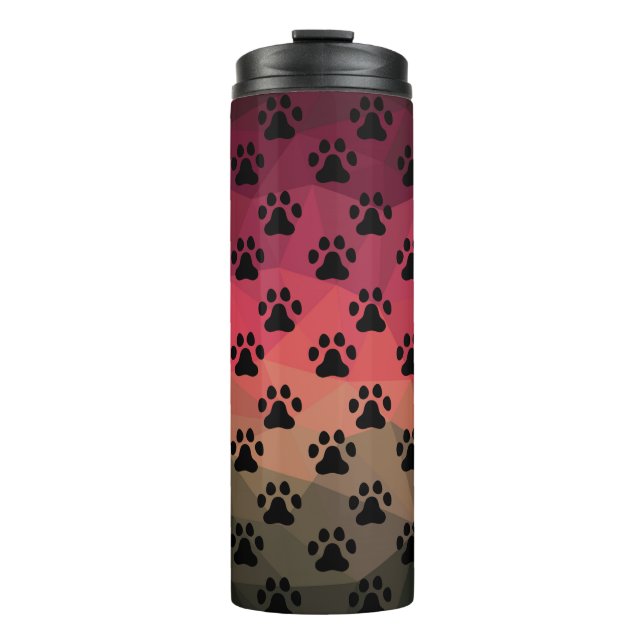 Termo Pata de perro, huella animal, pie de gato (Anverso)