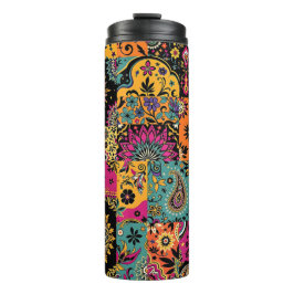 Termo Patchwork bohemias Mandala y Paisley Pattern