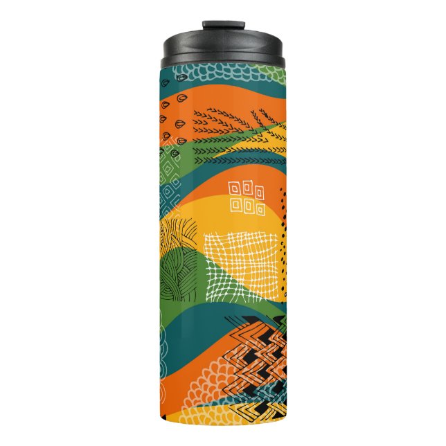 Termo Patchwork de moda: Undulating Abstract Art (Anverso)