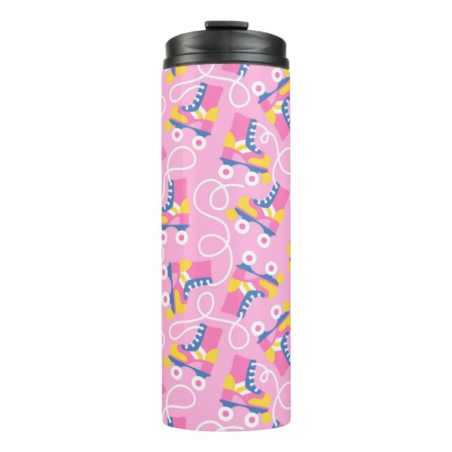 Termo Patinaje sobre ruedas retro (Anverso)