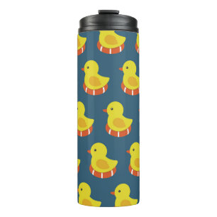 Termo Pato de goma amarillo, lindo, sin costuras.