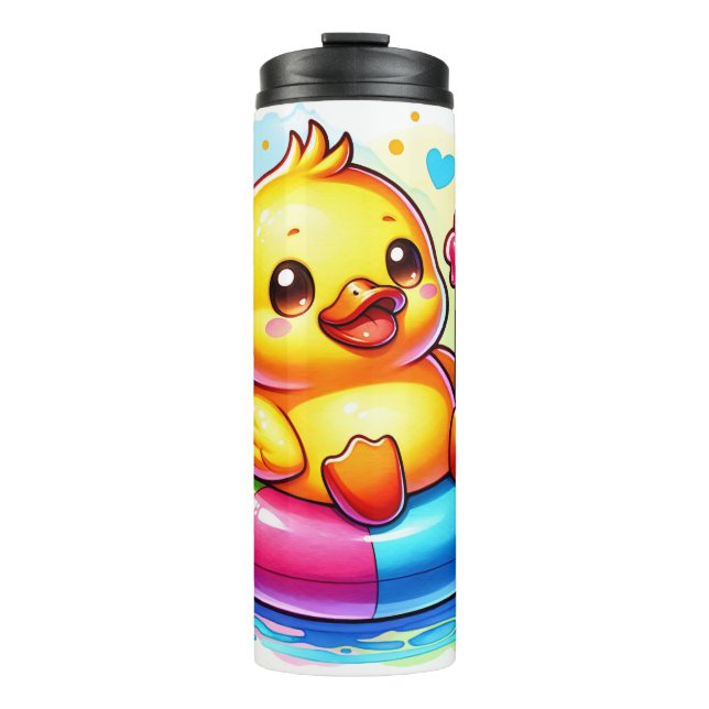 Termo Pato lindo con helado (Anverso)