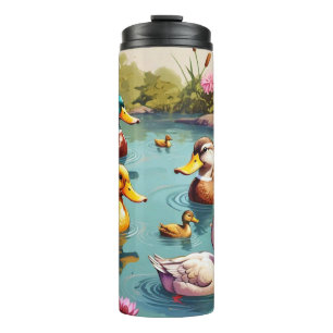 Termo "Patos tranquilos en luz"