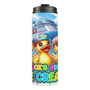 Termo Patos y crucero con crema de hielo, patines de cru