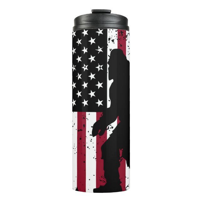 Termo Patriotic Bigfoot American Flag Sasquatch  (Anverso)