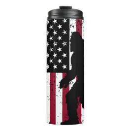 Termo Patriótico Bigfoot Bandera Americana Sasquatch