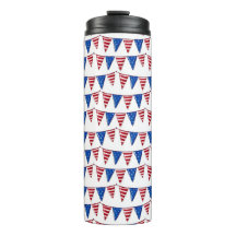 PATRIÓTICO PENANTES AMERICANOS BLANCOS AZULES