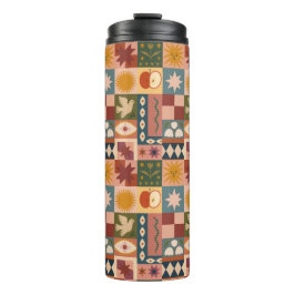 Termo Patrocinio celeste bohemio con símbolos místicos