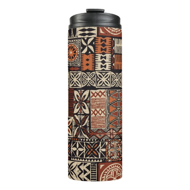 Termo Patrón abstracto de tela tribal de tapa de estilo  (Anverso)