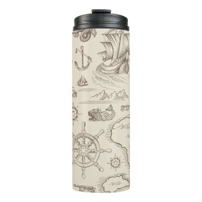 Termo Patrón abstracto e ininterrumpido de vintage sobre (Anverso)