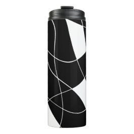 Termo patrón abstracto moderno en blanco y negro