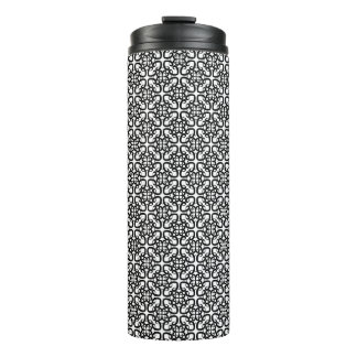 Termo patrón abstracto sin costuras en taza térmica