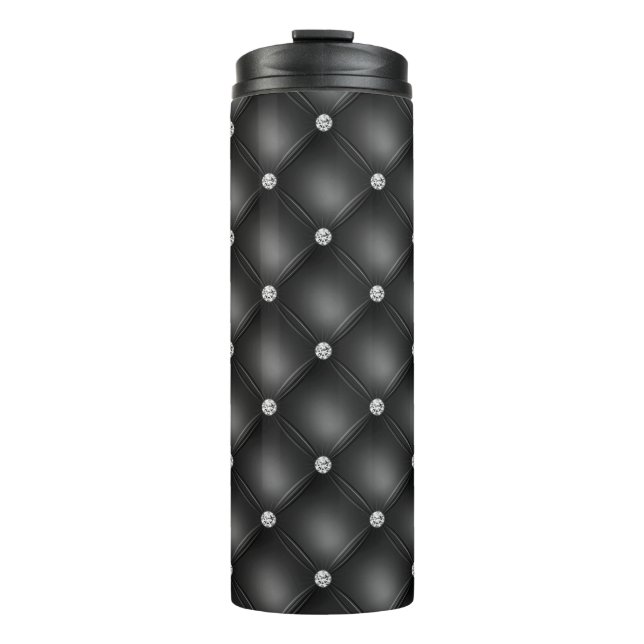 Termo Patrón acolchado de diamante negro de lujo (Anverso)