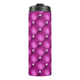 Termo Patrón acolchado de diamante rosa de lujo