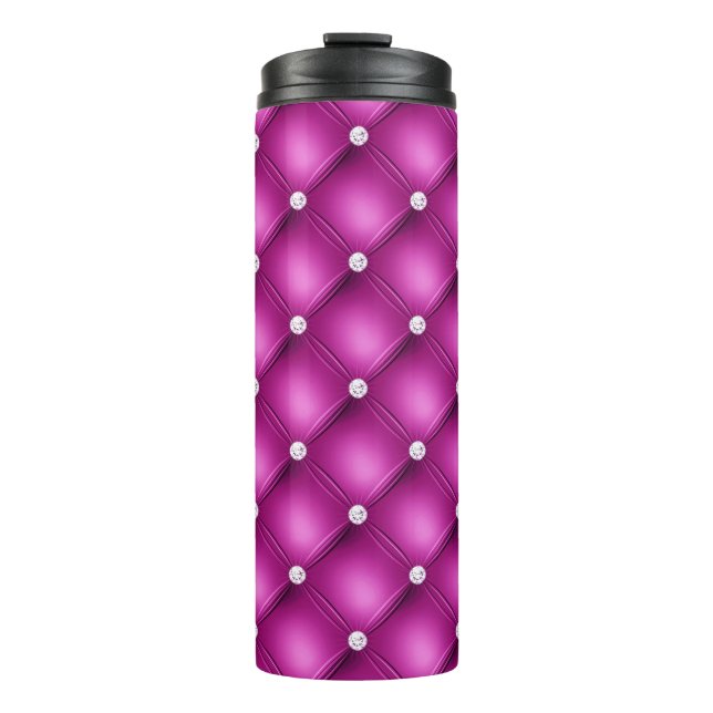 Termo Patrón acolchado de diamante rosa de lujo (Anverso)