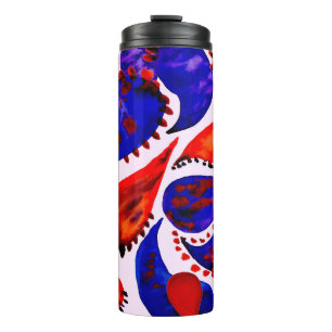 Termo Patrón acuarela sin fisuras con paisajes. Resumen