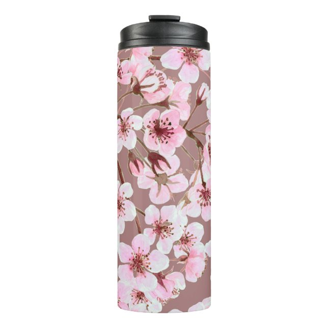 Termo Patrón acuarela transparente hecho de flor de cere (Anverso)