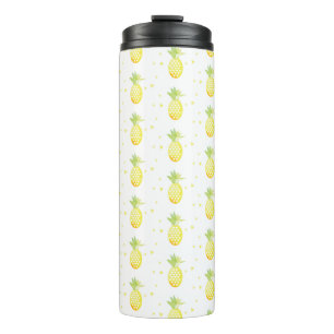 Termo Patrón acuarela tropical dulce piña de verano