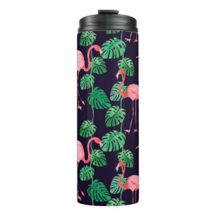 Termo Patrón acuático sin foco con flamingo