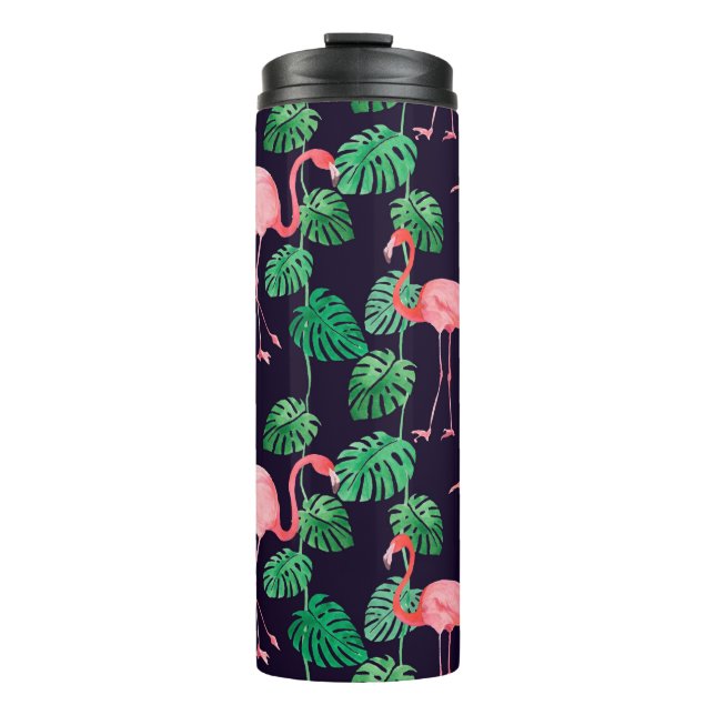 Termo Patrón acuático sin foco con flamingo (Anverso)