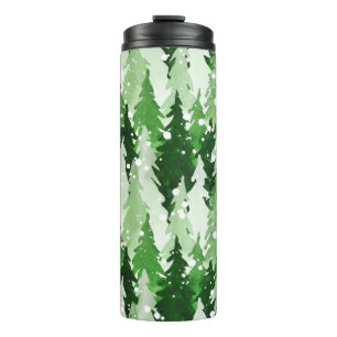 Termo Patrón acuático sin mar con pinos verdes