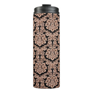 Termo Patrón Art Decó. Fondo dorado impecable. Mini