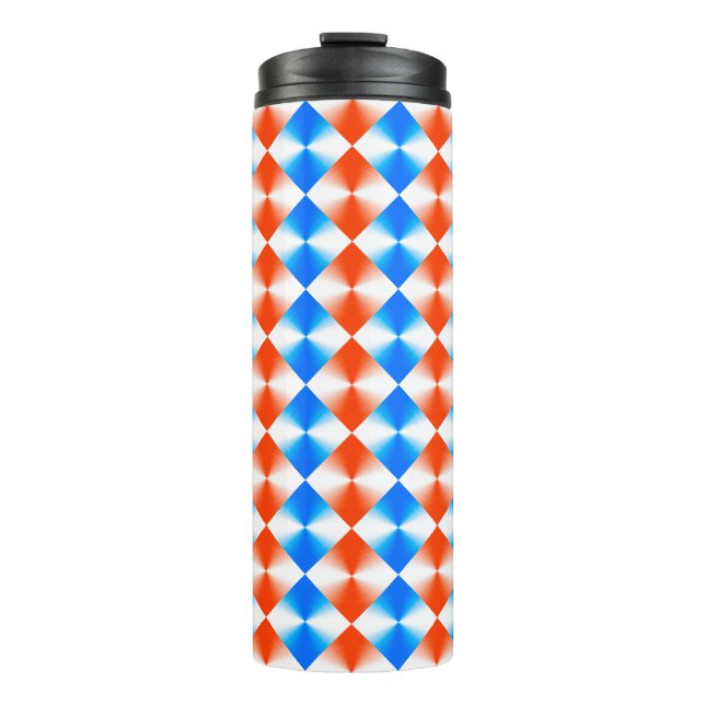 Termo Patrón azul y naranja (Anverso)