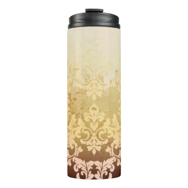 Termo Patrón barroco vintage, lujo ornamental. (Anverso)