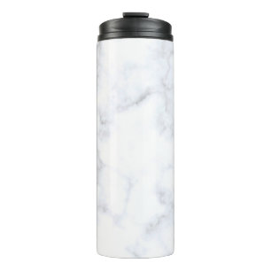 Termo Patrón blanco de textura de mármol