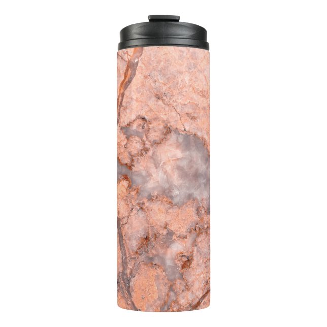 Termo Patrón blanco de textura de mármol (Anverso)