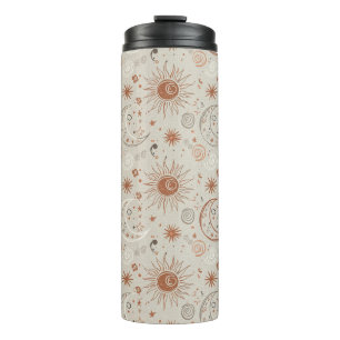 Termo Patrón Boho de Sol y Luna