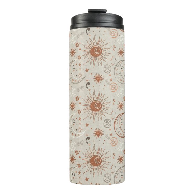 Termo Patrón Boho de Sol y Luna (Anverso)