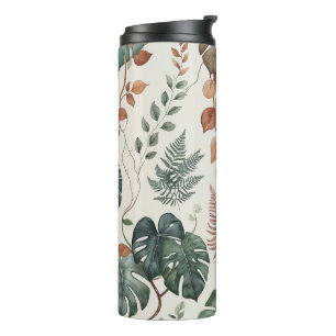 Termo Patrón botánico boho sin fisuras Flores