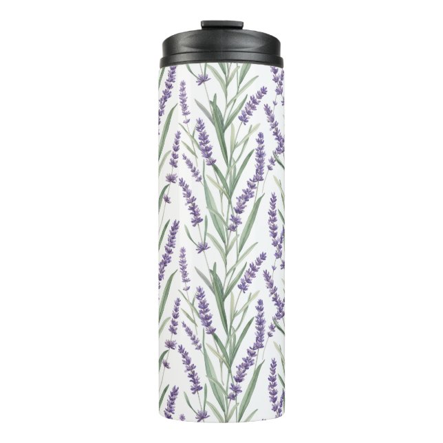 Termo Patrón botánico de lavanda (Anverso)