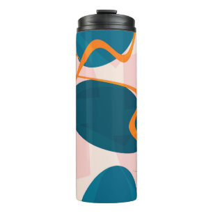 Termo Patrón brillante sin brillo de formas abstractas y