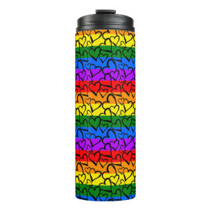 Termo Patrón cardíaco arco iris