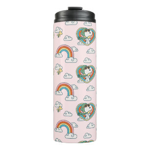 Termo Patrón cardíaco arcoiris Snoopy & Woodstock