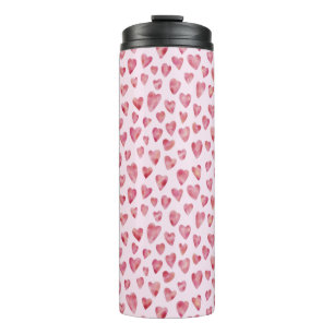 Termo Patrón cardíaco rosado