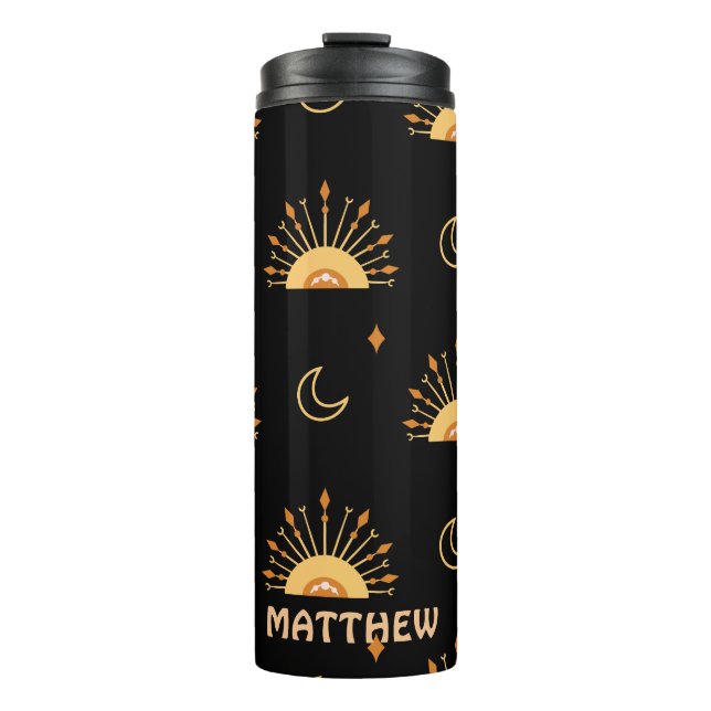 Termo Patrón Celestial sin Marea Cute Boho Personalizado (Anverso)