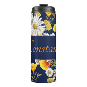 Termo Patrón Chamomile y Poppies Personalizado