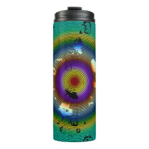 Termo Patrón circular multicolor