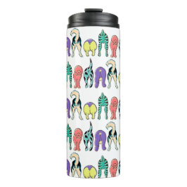 Termo Patrón colorido de las colillas de perro