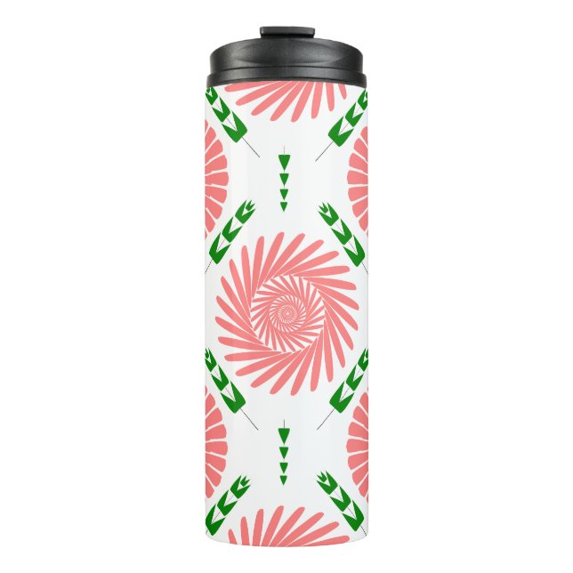 Termo patrón con flores rosas (Anverso)