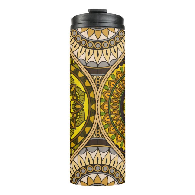 Termo Patrón con mandalas. Elementos decorativos de époc (Anverso)