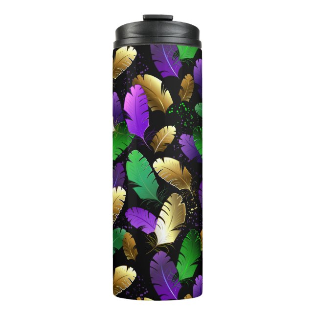 Termo Patrón continuo con plumas de Mardi Gras (Anverso)