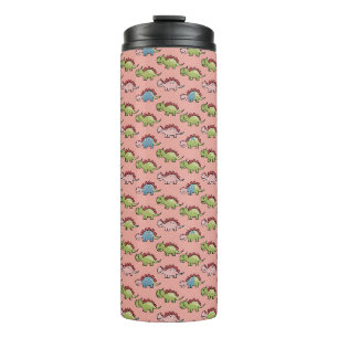 Termo Patrón continuo de dinosaurio lindo