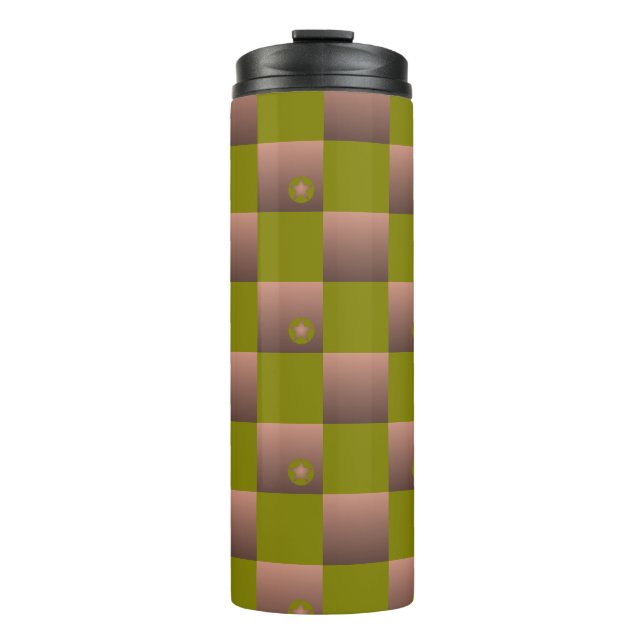 Termo Patrón controlado en verde marrón y oliva (Anverso)