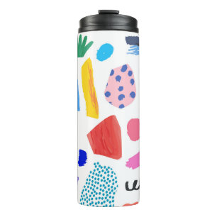 Termo Patrón creativo sin foco. Retroceso universal artí