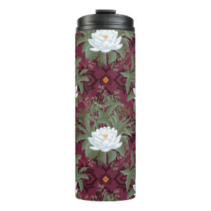 Termo Patrón Crimson Lotus Elegance - El Lotus Blanco